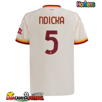 Camisa de Futebol AS Roma Evan Ndicka #5 Equipamento Secundário 2026-27 Manga Curta